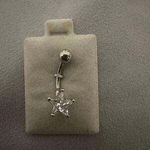 Silver Star Belly Button Ring